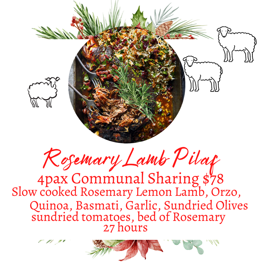 Fireplace Rosemary Lemony Lamb Pilaf (4pax portion)